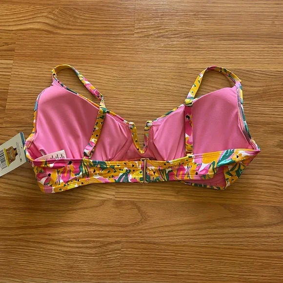 NWT Anne Cole Floral Bikini Top - Picture 2 of 4